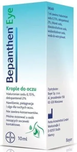 Bepanthen Eye drops, eye fatigue, eye irritation, sodium hyaluronate, dexpanthenol