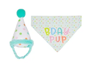 Birthday Pup Bandana Hat Set