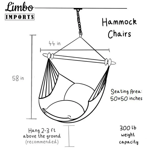 Blue Hanging Chair Hammock | CLASSIC BLUE