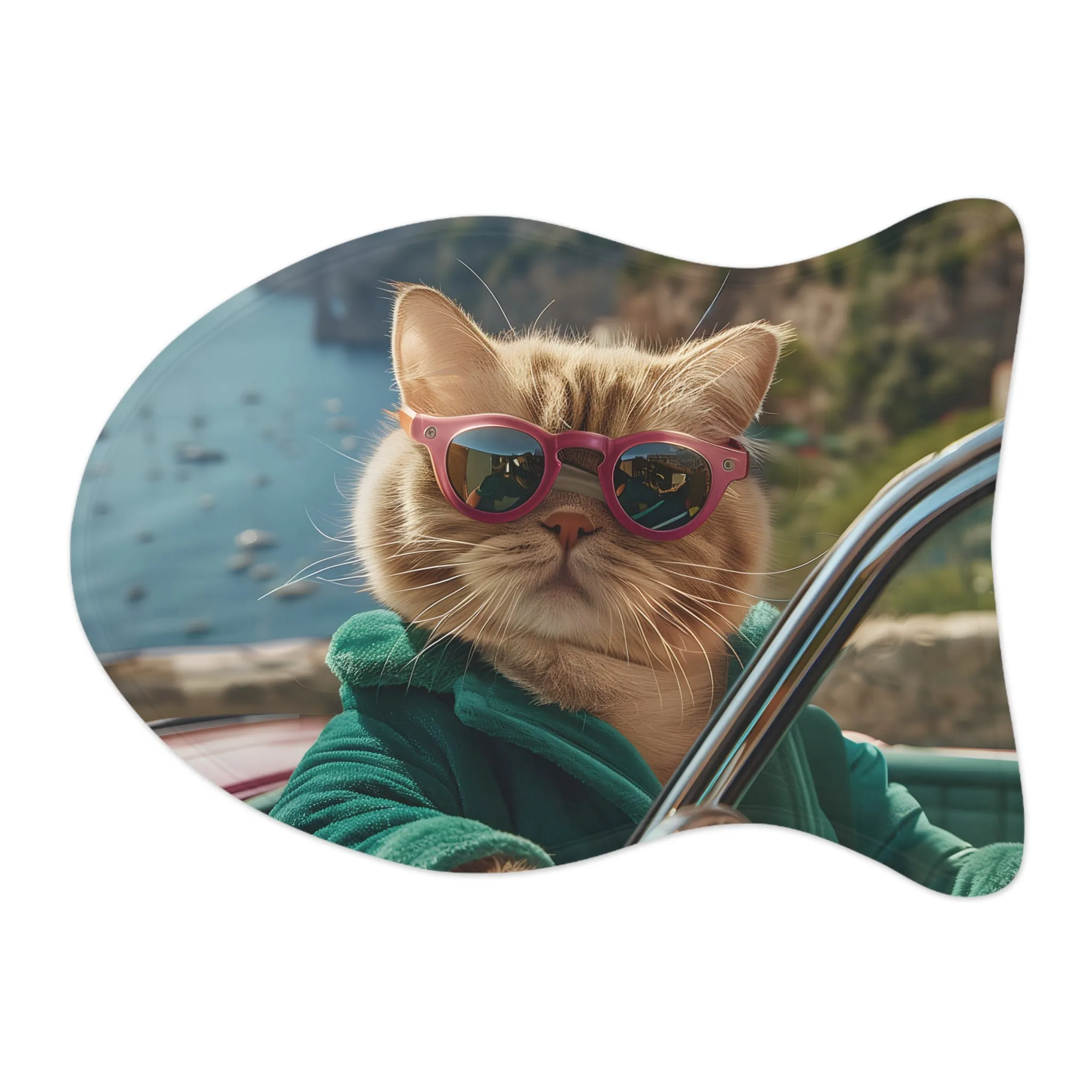 Cat in Sunglasses Pet Feeding Mats - 3 Sizes