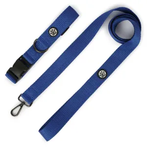 Dear Pet Nylon Dog Collar-Leash Set in Blue