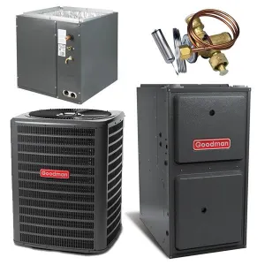 Goodman 2.5 Ton Cooling 16 SEER; 60k BTU Heating; 96% AFUE Gas Electric Air Conditioner System