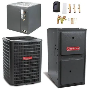 Goodman 3 Ton Cooling 17 SEER; 60k BTU Heating; 97% AFUE Gas Electric Air Conditioner System