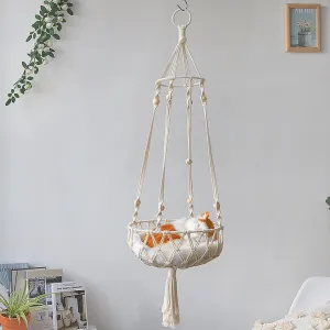 Handwoven Macrame Swing Pet Hammock