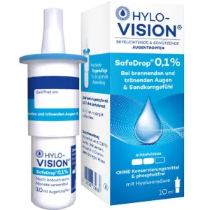 HYLO-VISION SafeDrop 0.1% Preservative-Free Eye Drops for Soothing Dry Eyes - Moisturizing Relief & Enhanced Comfort