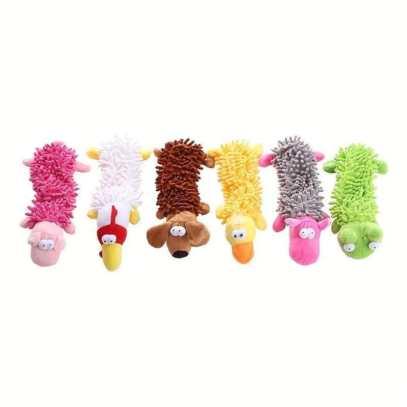 Interactive Plush Dog Toy with Squeaker - Chew & Dental Training