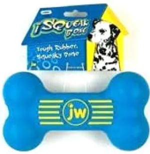 JW Isqueak Bone Rubber Dog Toy Medium