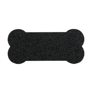 ORE Pet Skinny Bone Black Recycled Rubber Pet Placemat