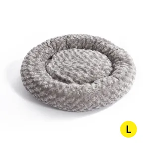 Pet Bed Dog Cat Nest Calming Donut Mat Soft Plush Kennel Cave Deep Sleeping L