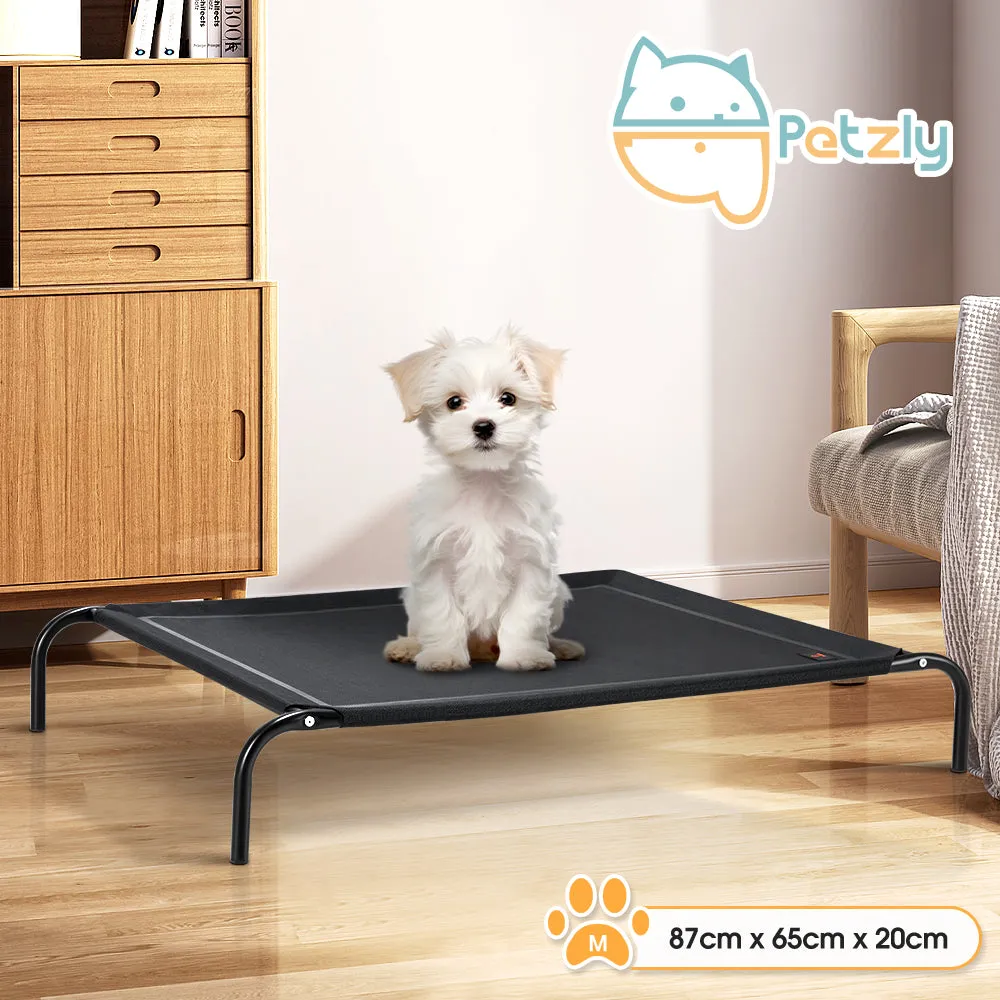 Petzly Cooling Elevated Pet Dog Bed for Large Dog Washable Breathable Mesh