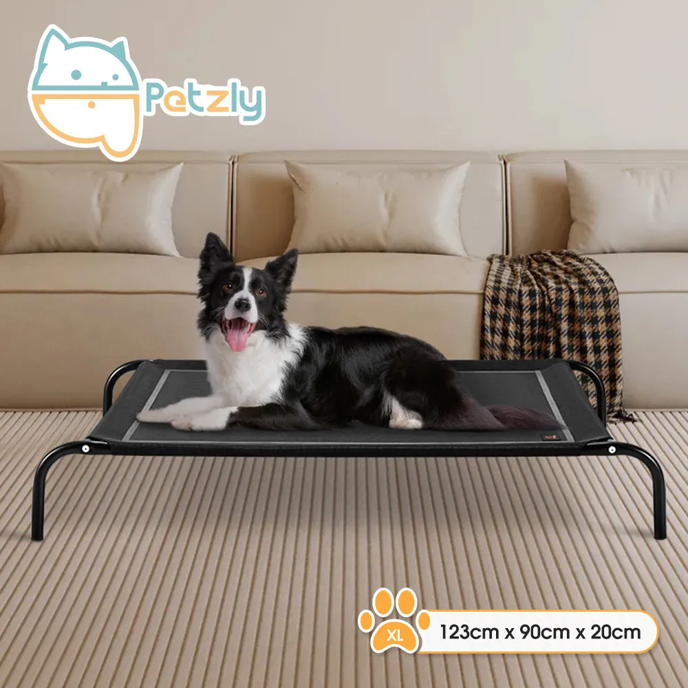 Petzly Cooling Elevated Pet Dog Bed for Large Dog Washable Breathable Mesh