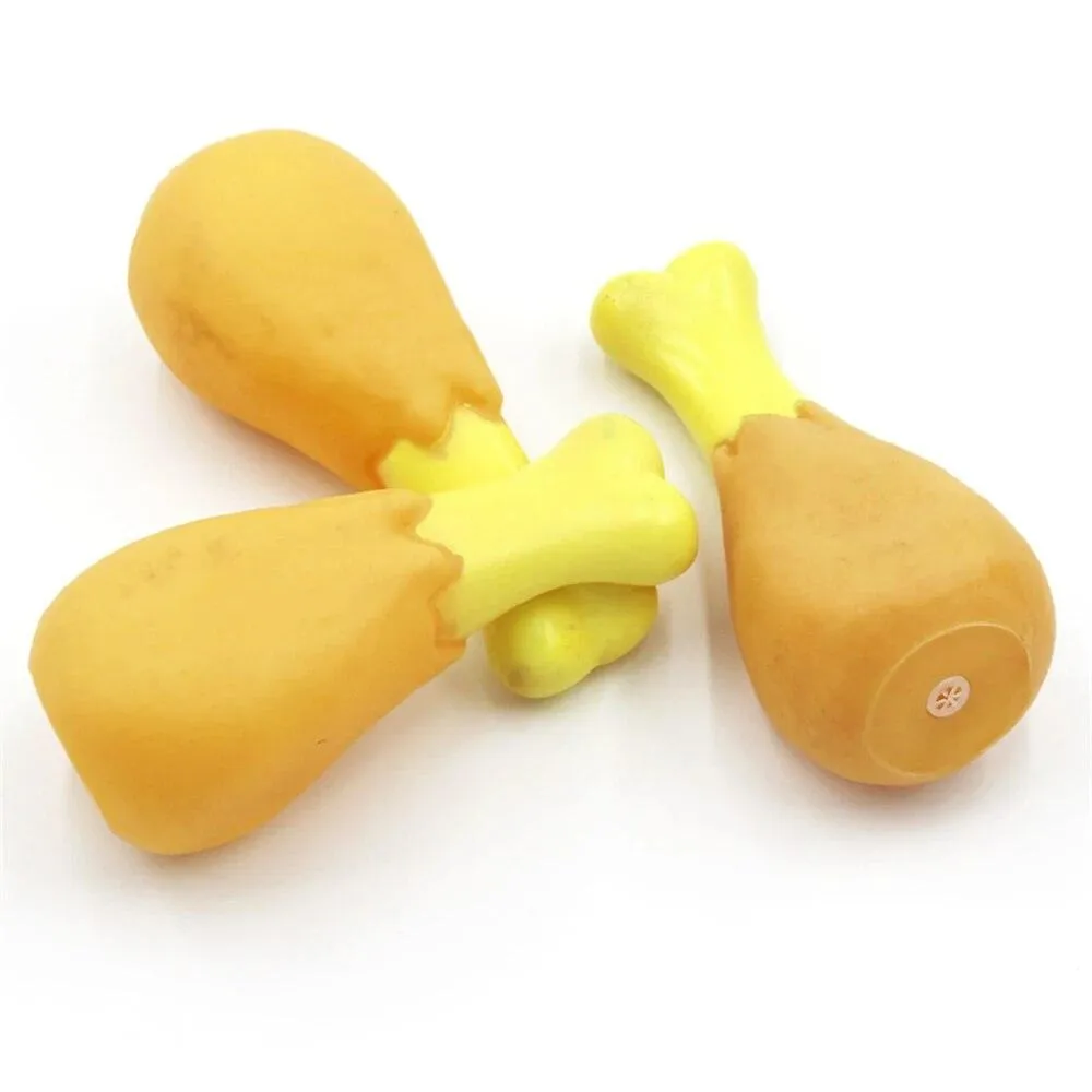 Rubber Chicken Leg Squeaky Pet Toy