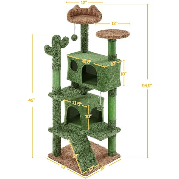 Yaheetech 54.5″ H Cactus Cat Tree