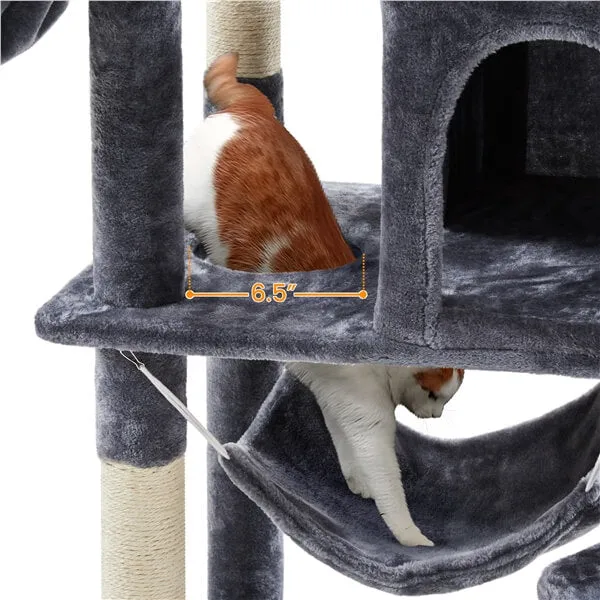 Yaheetech Tall Cat Tree 71.5in Multi-Level Cat Tower